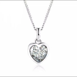 Rachel White Gold Heart Necklace